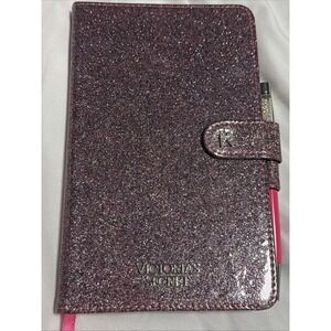 Victoria's Secret Glitter Hardcover Magnetic Closure Notebook w/ Pen